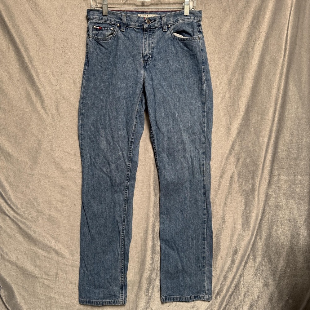 Vintage Tommy Hilfiger Jeans Mens Large Blue Classic‎ Fit Straight 2000s Y2K